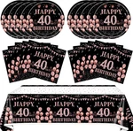 41PCS 40TH Birthday Decorations For Women Rose Gold And Black New. Price: $20.41.