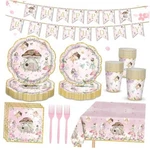 Fairy Birthday Decorations Serve 24 Guests Party Supplies Disposable New. Price: $39.50.