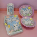 American Greetings Paper Goods Plates Napkins Cups Whitebunny Easter Lot Vintage New. Price: $27.98.