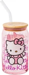 Silver Buffalo Sanrio Hello Kitty Waving Pink Glass 16OZ, New. Price: $23.24.