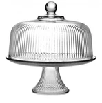 Cake Dome With Stand Set Monaco Crystal Anchor Hocking W/ Box Used. Price: $32.50.