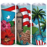 Puerto Rico Insulated Skinny Tumblers Cup Coffee Mug With Lid Boricua 20OZ Re... New. Price: $32.22.