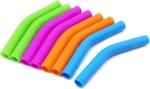 Gfdesign Food Grade Silicone Straw Elbows Tips Soft Reusable 8MM, Multicolor New. Price: $12.63.
