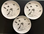 3 Creative Co-op Dinner Plates Dolomite With Bird 10 1/4 New. Price: $19.95.
