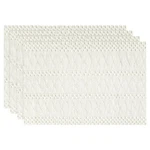 Artoid Mode Beige Farmhouse Woven Rustic Hollow Placemats Set Of 4,12X18 Inch New. Price: $23.00.