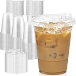 100 Pack - 16 Oz Clear Plastic Cups With Lids, Sturdy & Food Safe Iced Coffee New. Price: $50.44.