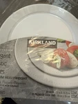 Kirkland Signature Elegant Plastic 50* Plates Premium Heavyweight 7.5/10.25 New. Price: $28.00.