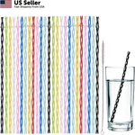 9 Clear Reusable Plastic Straws, 25 Pack X 0.3 Inch, New. Price: $12.35.