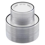 Beststar 200PC Black & Clear Disposable Plastic Plates Set For 100 Guests New. Price: $75.56.