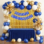 Royal Blue And Gold Birthday Decorations For Men, White New. Price: $10.60.