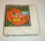 Pack Vintage Halloween Napkins Paper Jack-o-lantern Pumpkin Amscan 10X10 New. Price: $7.95.