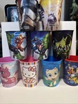 Hallmark Technimark Designware Set 9 Cups 16 Oz Tumblers Used. Price: $11.99.