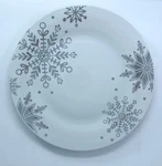 Set Of 2 Silver Snowflake Royal Norfolk Holiday Dinner Plates 11" Christmas New. Price: $12.00.