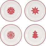 Bico Holly Jolly Salad Plates Set Of 4, 8.75 Inch Ceramic Dessert For New. Price: $62.99.