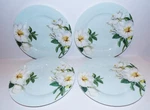 Lovely Set Of 4 Stechcol Gracie Bone China Magnolia 7 1/2" Salad/dessert Plates New. Price: $39.99.