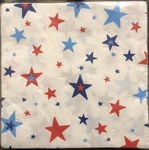 Paper Napkins, Stars On White, Sun Squad, Includes 2, 30 Ct. Packs For 60 Total! New. Price: $5.99.