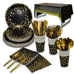 176 Pieces Disposable Party Dinnerware Set &golden Dot ... New. Price: $30.75.