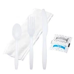 Bulk Heavy Weight Cutlery Individually Wrapped White Plastic Knife Spoon New. Price: $27.91.