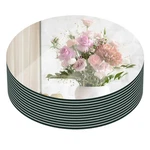12" Round Mirror Centerpieces For Tables, Glass Circle Plates With Smo... New. Price: $59.00.