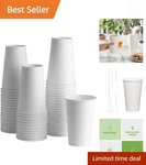 Comfy Package 16 Oz. - 100 Count Disposable White Paper Cups, Hot Coffee Cup... New. Price: $30.99.