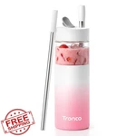 Tronco Glass Tumbler 24OZ Iced Coffee Smoothie Cup With Lid Straw New. Price: $35.99.