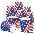 50 Pcs 4TH July Paper Cups - 9 Oz Disposable Coffee Blue Red Star New. Price: $21.05.