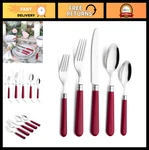 20-PIECE Colorful Stainless Steel Flatware Set For 4 Fun Cutlery With Knives & New. Price: $53.99.