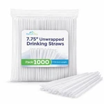 Clear Jumbo Unwrapped Disposable Straws, Standard Size 7.75 X 0.23". Co... New. Price: $27.67.