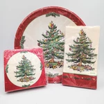 Spode Christmas Tree 16 Disposable Coated Paper Plates And 2 Sizes Of Napkins New. Price: $29.99.