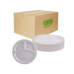 Eco Products Compostable 3 Compartment Vanguard 10" Paper Plates, Case Of 500... New. Price: $135.68.