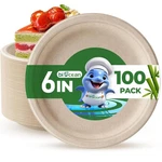 6 Inch Compostable Plates 100 Pack Heavy Duty Paper Plate, Dispos... New. Price: $23.27.