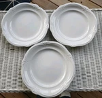 Set Of 3 Southern Living Home Gallery White Dinner Plates Used. Price: $52.00.