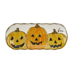 Mud Pie Stoneware Halloween Everything Plate, 9" X 4" Wide, Orange. Price: $27.20.