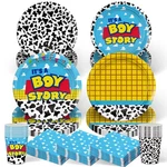 120PCS Toy Baby Shower Decorations Plates Napkins It's Boy Paper Cup Disposab... New. Price: $32.97.
