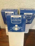 Daily Chef White Dinner Napkins X20" 3 Pkgs Of 8 Unopened New. Price: $20.00.