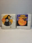 Vintage Halloween Hallmark Pumpkin Beverage Napkins 16 Ct 10"X10" Sealed X2 New. Price: $9.99.