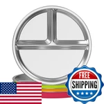 Jayour Kids Stainless Steel Divided Plates Anti-slip Silicone Sleeves New. Price: $49.94.