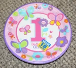 1ST Birthday Girl Party Dinner 18 Plates Butterflies Floral 10.5" Pink Amscan New. Price: $7.85.