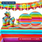 Joyin 82 Pcs Mexican Themed Fiesta Party Supplies Set Including Plates Cups Napk New. Price: $26.38.