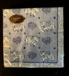 Caspari Entertaining Blue Batik Elephants Cocktail Beverage Napkins 20PK 3-PLY New. Price: $5.50.