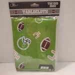 Set Of 2 Football Theme Tablecloths Covers Green 54" X 108" Disposable New. Price: $18.99.