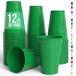 Exquisite Party Solids 12 Green Plastic Cups For Oz, New. Price: $20.26.