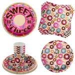 Girls 3RD Birthday Party Supplies - Sweet To Be Three Donut Paper Pl... New. Price: $29.72.