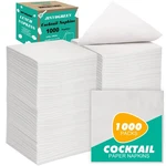 Jinvogreen 1000 Count Cocktail Napkins Bulk 2-PLY 10.6*10.6IN, White New. Price: $49.29.