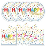 40PCS Birthday Party Supplies Paper Plates And Napkins, Colorful Polka Dot Th... New. Price: $17.09.