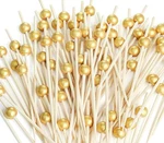 200PCS Cocktail 4.7'' Bamboo Toothpicks With Gold Pearl For Appetizers New. Price: $14.95.
