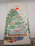 Vintage Ullman Holiday Christmas Paper Table Cover 54" X 96" New. Price: $12.98.