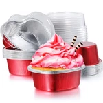 20 Sets Aluminum Foil Pan Heart Shaped Cupcake With 3.15 Inches, Red New. Price: $22.99.