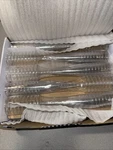 100 Plastic Champagne Flutes - 5 Oz Disposable Silver Glitter Open. Price: $39.99.
