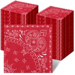 Teling Western Party Bandana Napkins 2 Ply Disposable 6.3 X Inches, Red New. Price: $42.45.